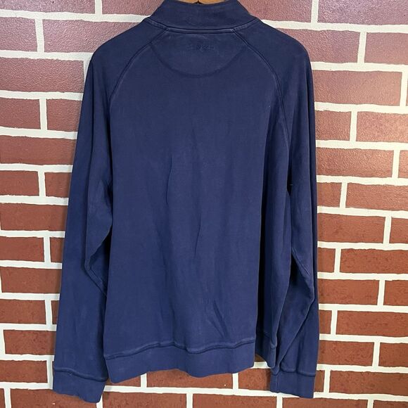 Bobby Jones Sweater Men XXL 2X Navy Blue Cotton Long Sleeve 1/4 Zip Pullover - Picture 7 of 9
